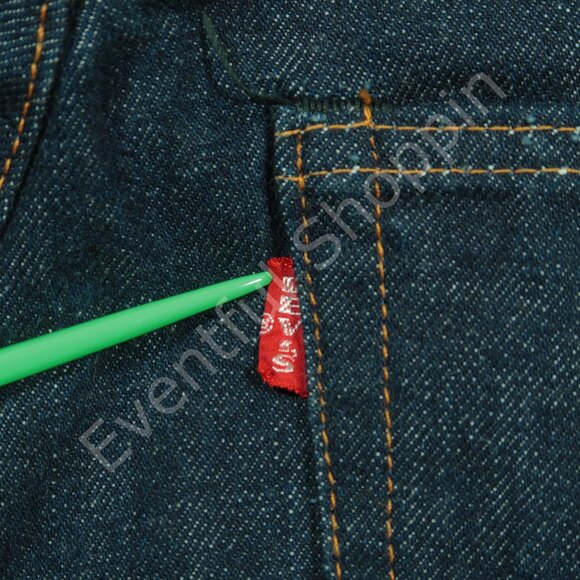 Vintage Levis 505 Big E Selvedge Jeans Mens 33 Blue Deadstock 60s Denim USA - Picture 6 of 16